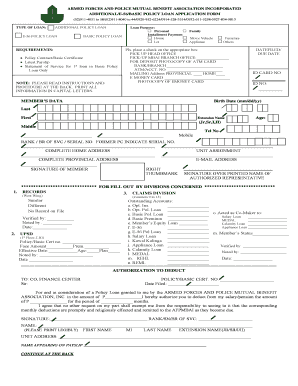 Additional e-56 bappb formpdf - Armed Forces and Police Mutual bb