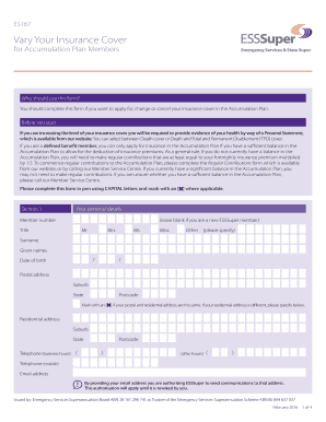 Vary Your Insurance Cover Form