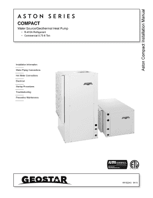 ASTON SERIES Aston Compact Installation Manual - bGeoStarb