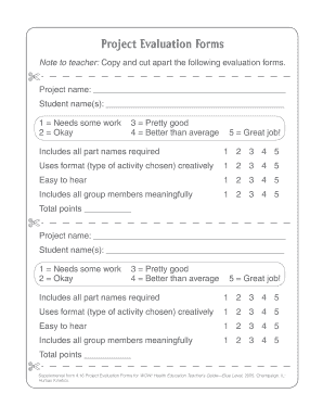 Sub station menu - project evaluation