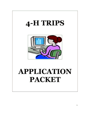 4-h trips bapplicationb packet - Juneau County - University of bb - juneau uwex