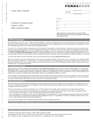 Auftragsformular fr das FFB - Kombidepot - fonds-sparkauf