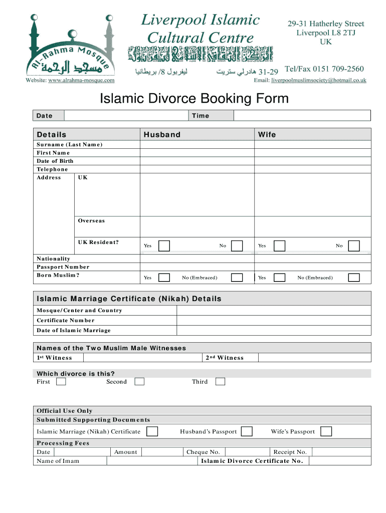 Islamic Divorce Letter Sample Fill Online Printable Fillable Blank