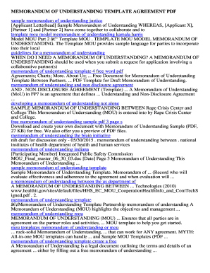 Memorandum of understanding template agreement pdf Download Free memorandum of understanding template agreement pdf