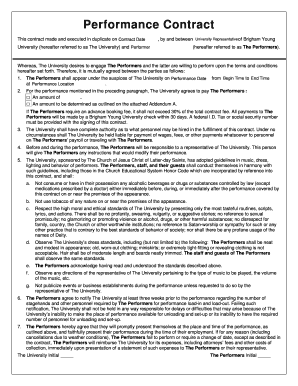 Performance Contract - bBYUSAb