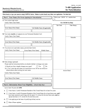 N-400 Application - Spanish Community of Wallingford SCOW