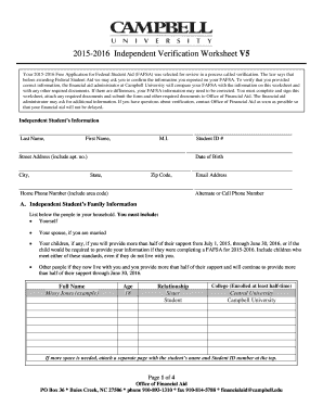 2015-2016 Independent Verification Worksheet V5 - campbell