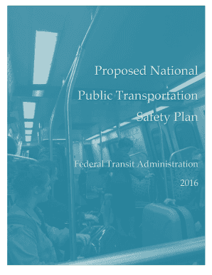 Proposed National Public Transportation Safety Plan Proposed National Public Transportation Safety Plan