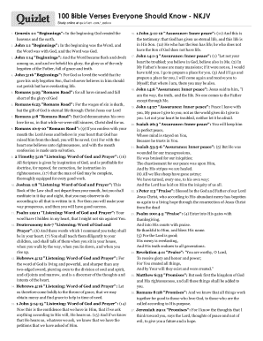 Fillable Online 100 Bible Verses Everyone Should Know - NKJV Fax Email ...