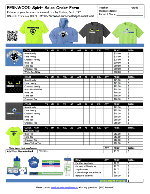 BFERNWOODb Spirit Sales Order Form - Our School Pages