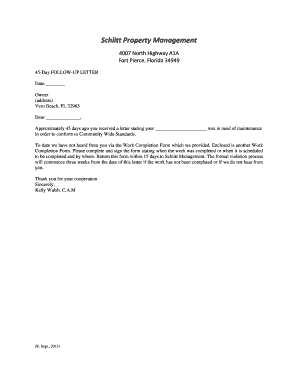 Sample follow up letter for job application status - ACC-45 day follow up letter.doc