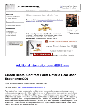 Sublet agreement ontario - EBook bRental Contractb Form Ontario Real User Experience200