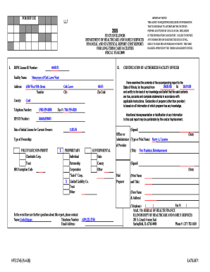 IDPH License ID Number: Facility Name: 0049551 II - hfs illinois