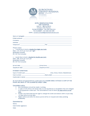 Hotel Reservation Form