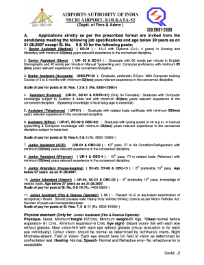 Airports Authority of India Job Application Form