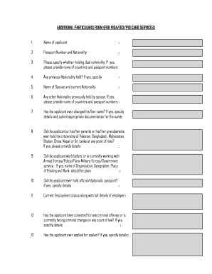 India Tourist Visa Application Form