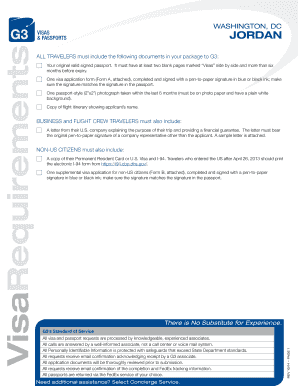 Jordan Visa Application Form A
