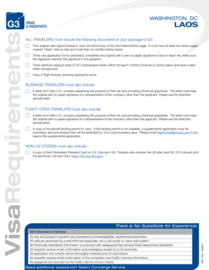 Laos Visa Application Form