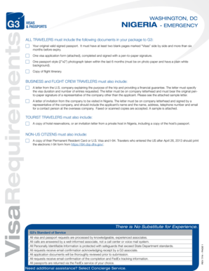 Nigeria Emergency Visa Application