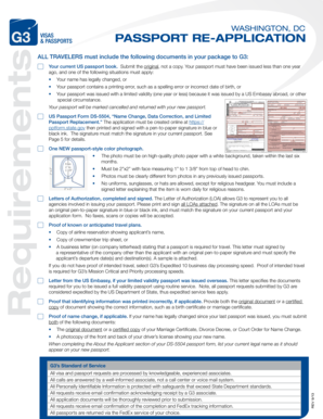 US Passport Re-Application Form DS-5504