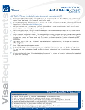 Australia Tourist Visa Application