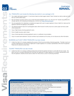 Israel Visa Application Form