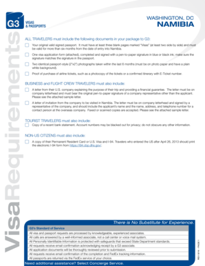 Namibia Visa Application Form
