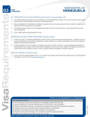 Venezuela Visa Application Form