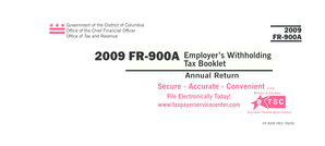 DC FR-900A Employer’s Withholding Tax Annual Return