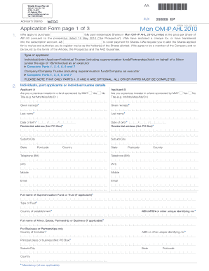 Wealth Focus Investment Application Form