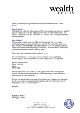 Investment Application Form
