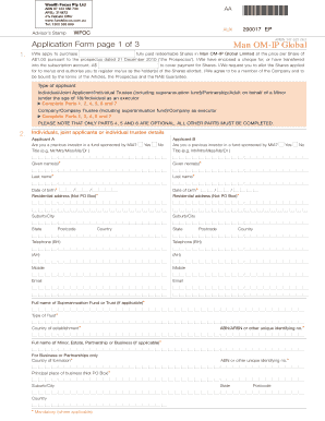 Australian Anti-Money Laundering Identification Form
