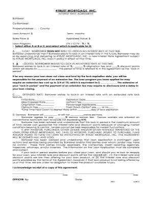 4Trust Mortgage Interest Rate Agreement