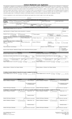 Uniform Residential Loan Application