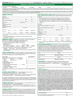 SafeAmerica Credit Union Membership Application