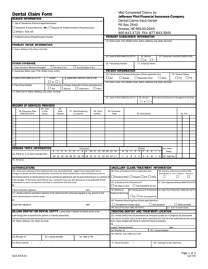 Dental Claim Form
