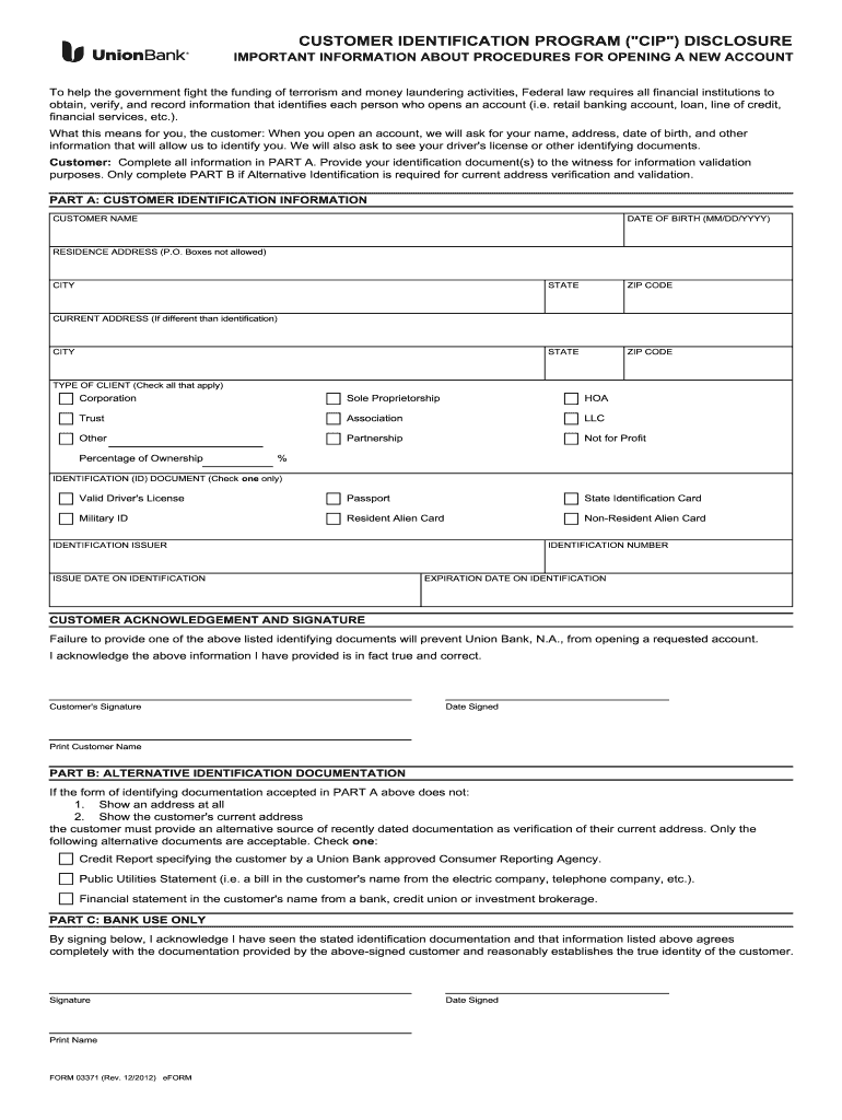 cip form Preview on Page 1