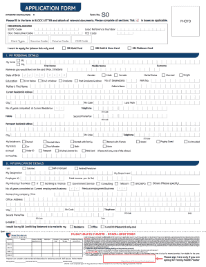 SBI Card Family Health Floater Enrollment Form