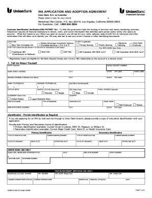 IRA Application and Adoption Agreement