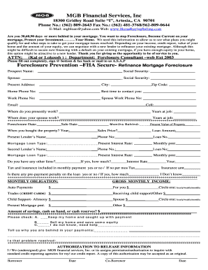 Foreclosure Prevention Application