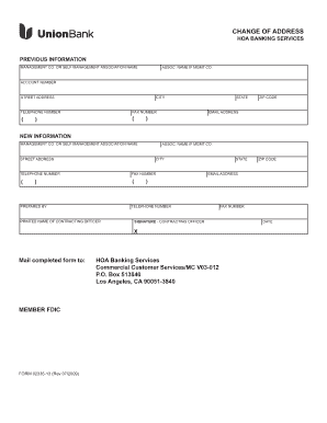 HOA Change of Address Form