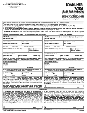 Credit Card Application Form