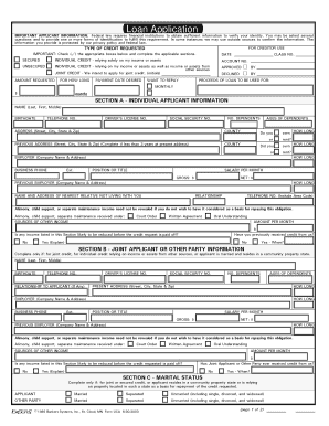 Credit Application Form