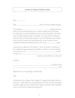 Commercial Energy Use Worksheet