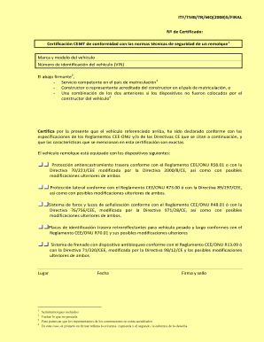 ECMT Certificate of Compliance for Trailer Safety