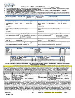Personal Loan Application Form