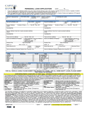 Personal Loan Application Form