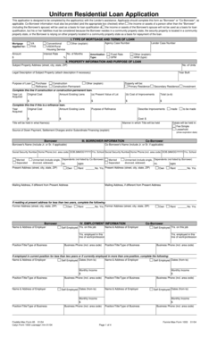 Uniform Residential Loan Application