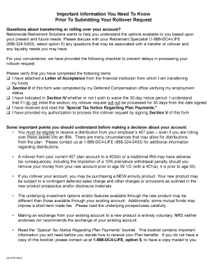 County of San Diego Outgoing Rollover Request