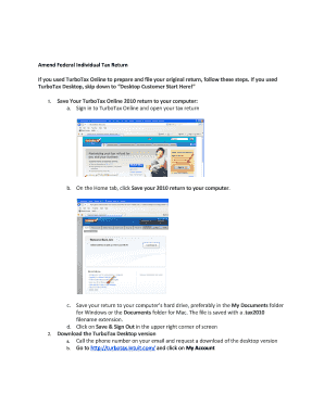 Amend Federal Individual Tax Return